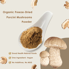 Orgnisulmte Organic Dried Porcini Mushrooms Powder,Wild Grown Umami Powder 3 Oz