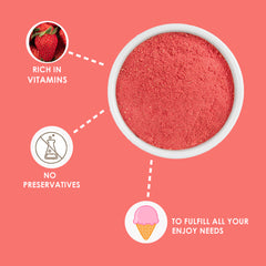 Orgnisulmte Organic Freeze Dried Strawberry Powder Locally Sourced from the USA 5.64 Oz