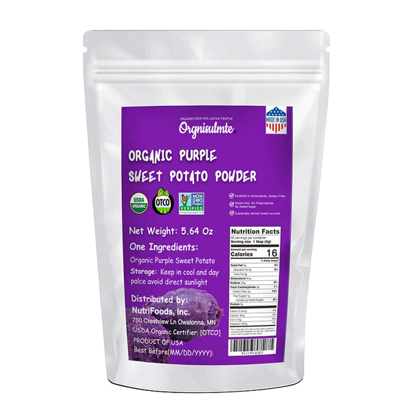 Orgnisulmte Organic Purple Sweet Potato Powder Premium Purple Yam Powder 5.64Oz