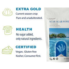 Agar Agar Powder,Vegan Cheese Powder,100% Natural Seaweed Powder 6 Oz