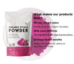 Orgnisulmte Organic Dragon Fruit Powder Freeze-Dried Pink Pitaya Powder 3.53oz