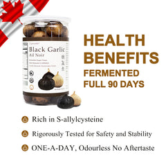 Orgnisulmte Black Garlic Fermented for 90 Days Made in Canada 8.82 Oz