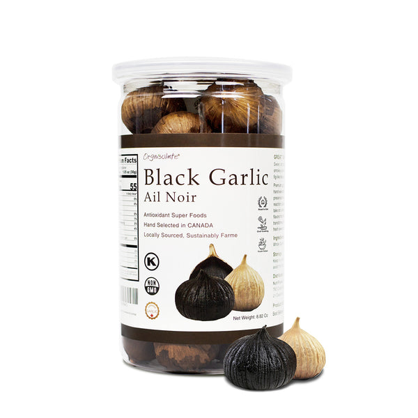 Orgnisulmte Black Garlic Fermented for 90 Days Made in Canada 8.82 Oz